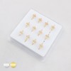 MULTI CZ CROSS CRUCIFIX 316L SURGICAL STEEL NOSE HOOP BOX MULTI CZ CROSS CRUCIFIX 316L SURGICAL STEEL NOSE HOOP BOX